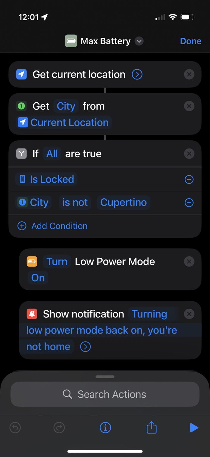 Shortcut logic screenshot